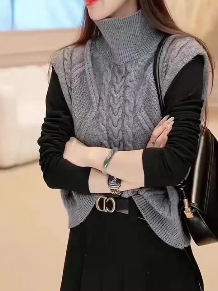Pull femme Cardigan ample gilet tricoté