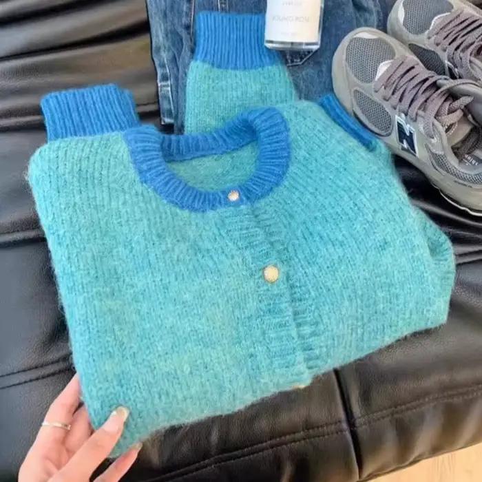 Cardigan court en tricot pour femme