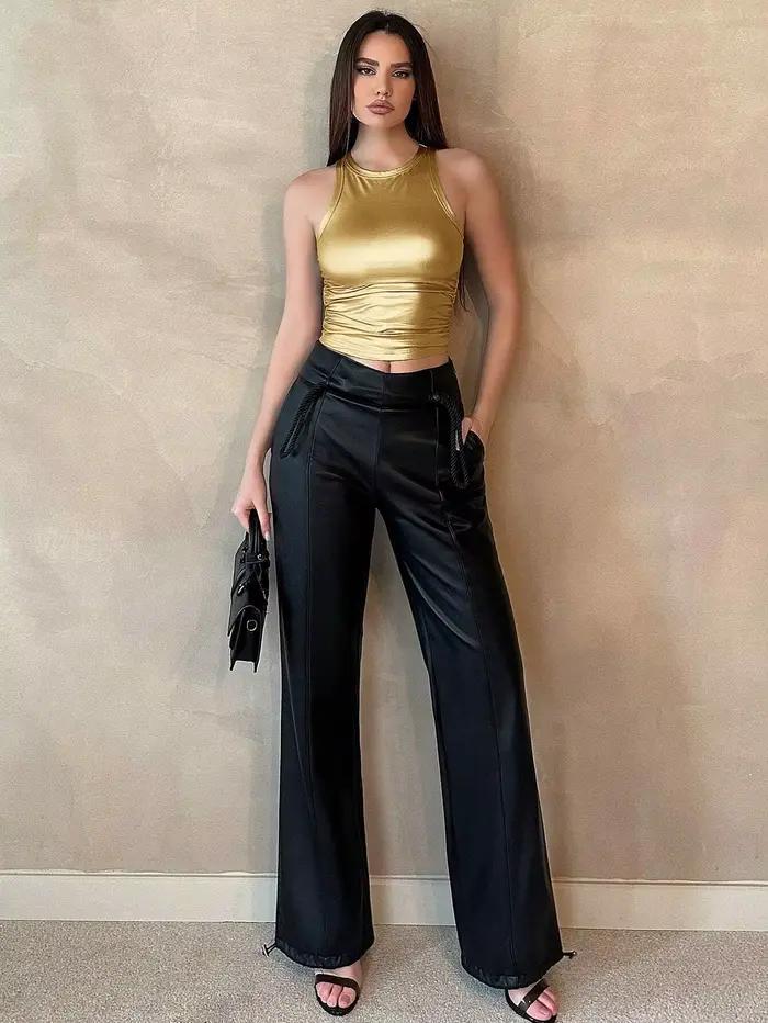Gilet chaud doré pour femme