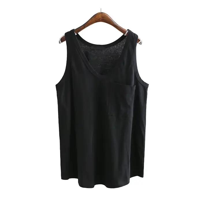 Simple polyvalent gilet haut femmes 2026 nouvelle mode