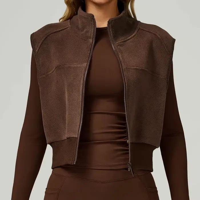Gilet de sport en polaire épaisse pour femme