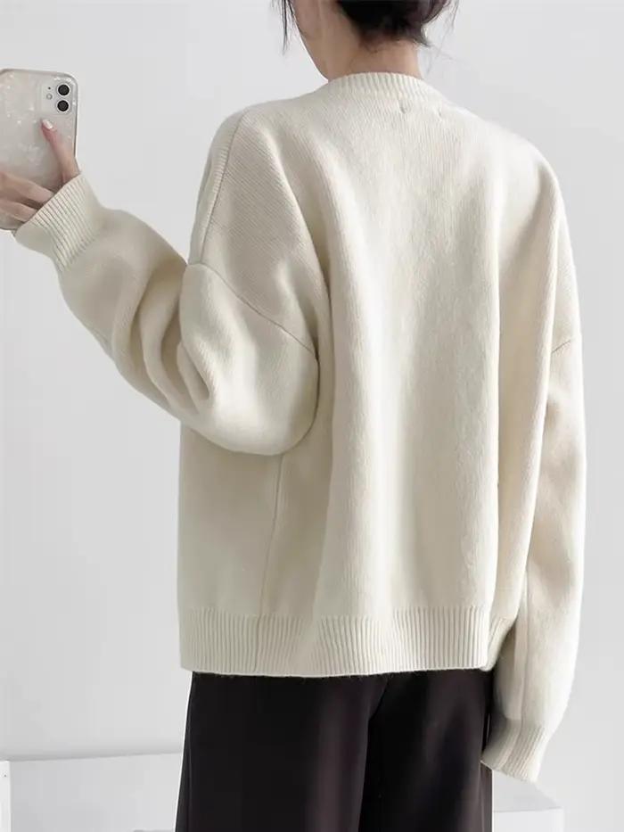 Cardigan à col rond pour femme