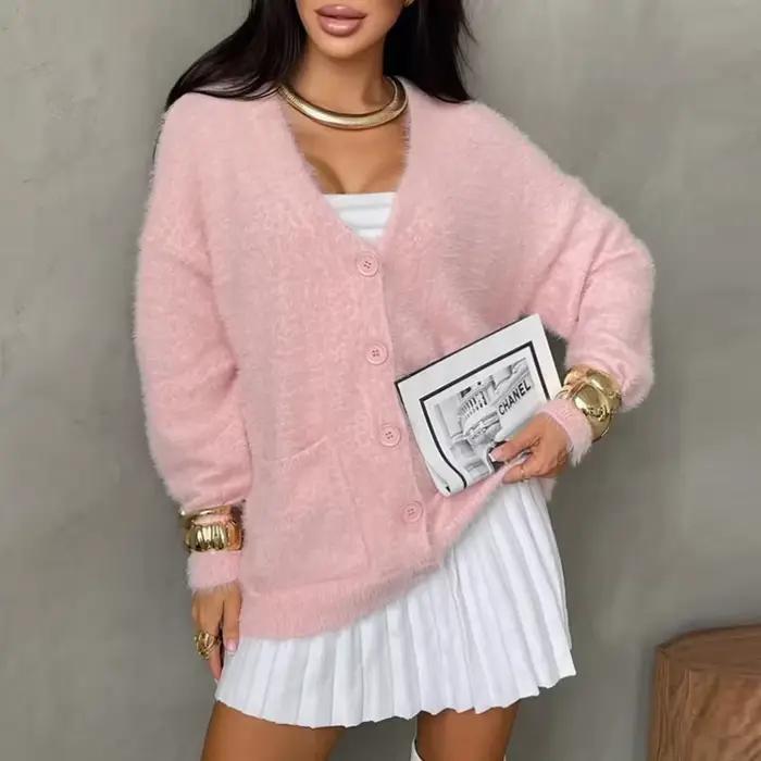Pull en peluche femmes automne