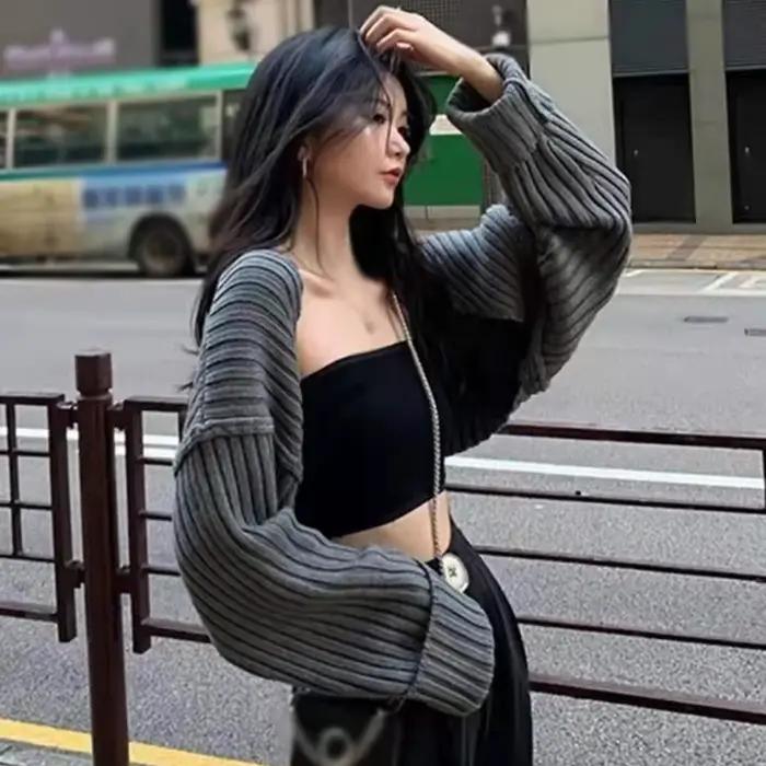 Cardigan boléro court décontracté pour femmes