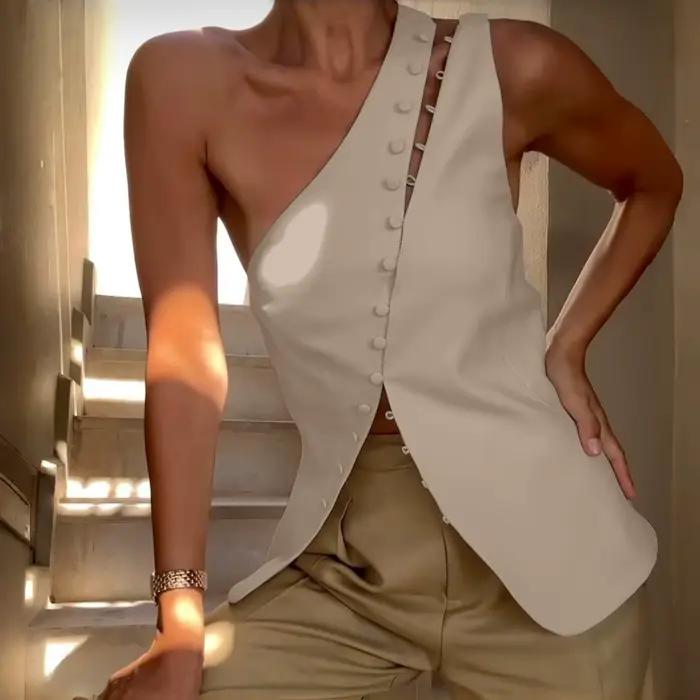 Gilet sans manches au Design élégant pour femmes