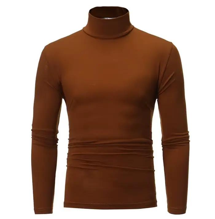 Sous-vêtements thermiques hauts hommes vêtements d'hiver chemise thermique automne hommes collants d'hiver col haut mince coupe ajustée T-shirt à manches longues