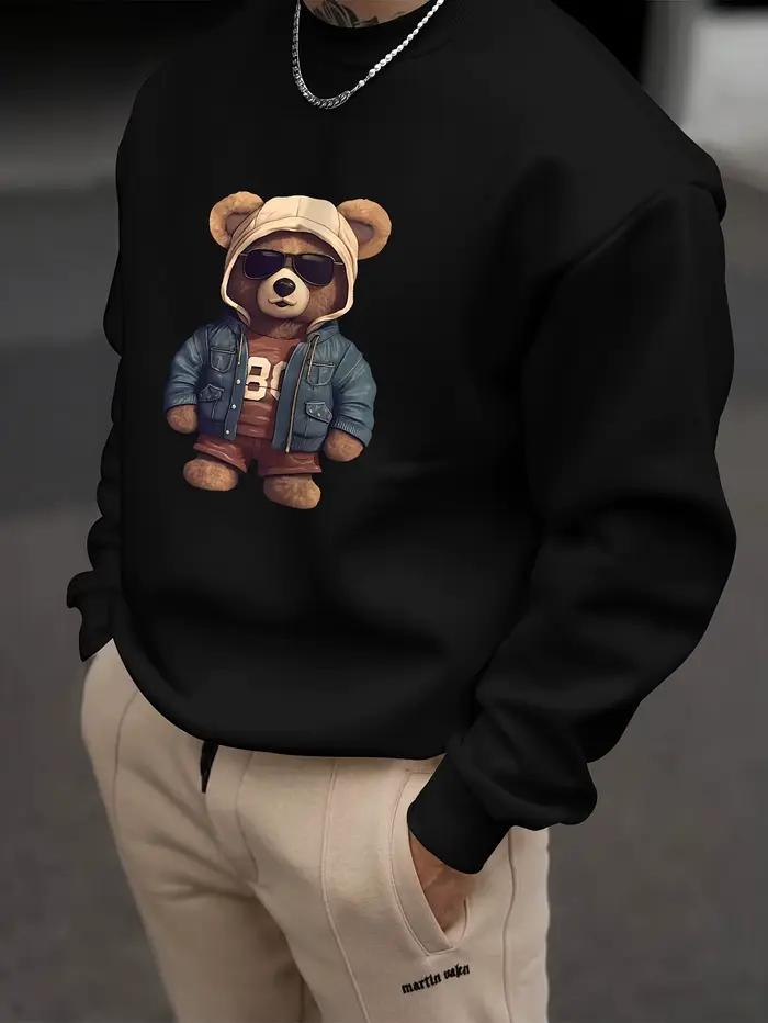 Le nouveau sweat-shirt à col rond pour hommes pour le printemps et l'automne 2025 présente un motif imprimé 3D décontracté, à la mode et confortable.