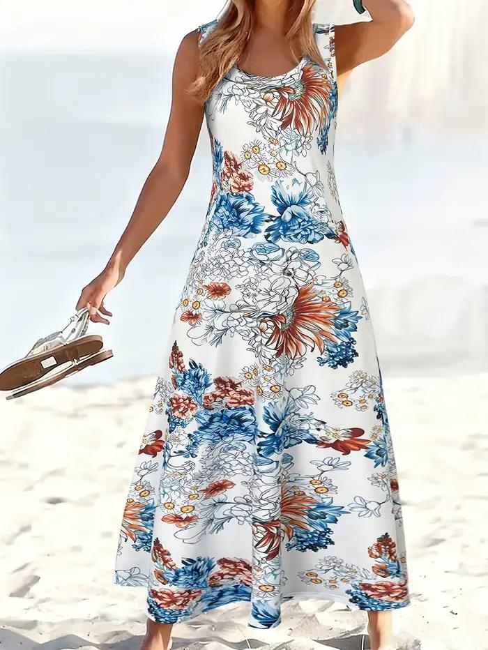 Robe sans manches à motif Paisley pour femmes