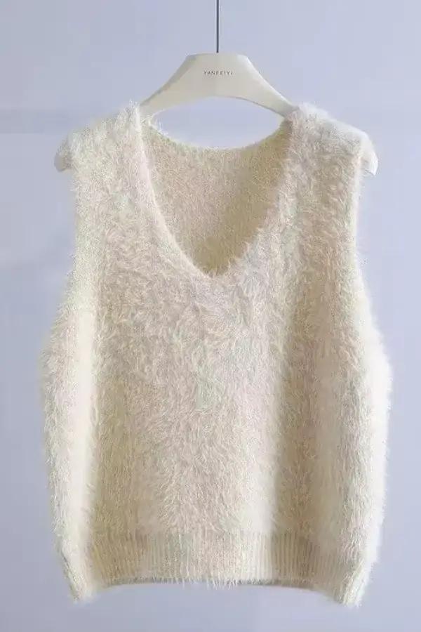 Gilet en peluche de vison pour femmes