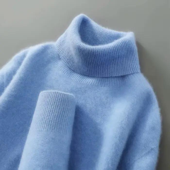 Pull à col haut 100% laine avec pull pour hommes