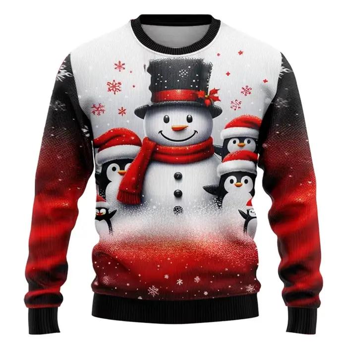 Hommes femmes sweat-shirt de noël 3D bonhomme de neige
