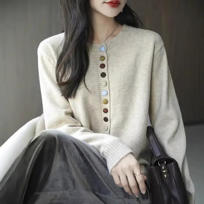 Veste Cardigan à col rond pour femmes