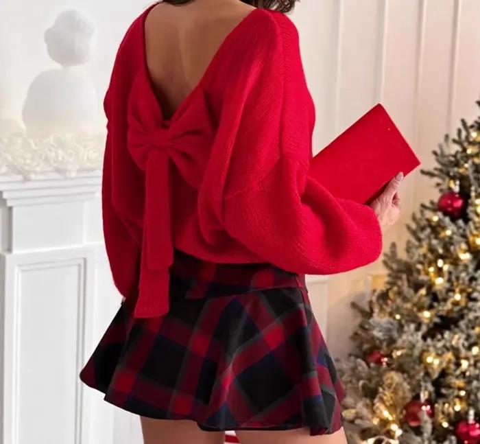 Pull ample à manches longues pour femmes
