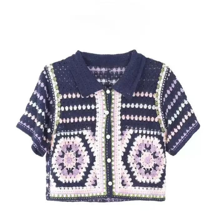 Cardigan en crochet pour femme