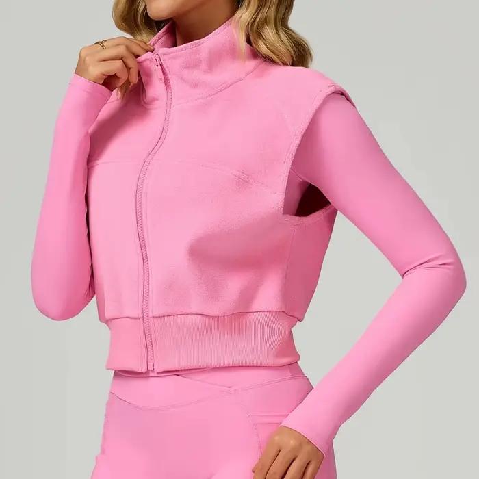 Gilet de sport en polaire épaisse pour femme