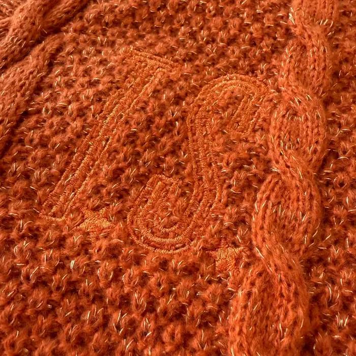 Cardigan Orange Scintillant pour Femme