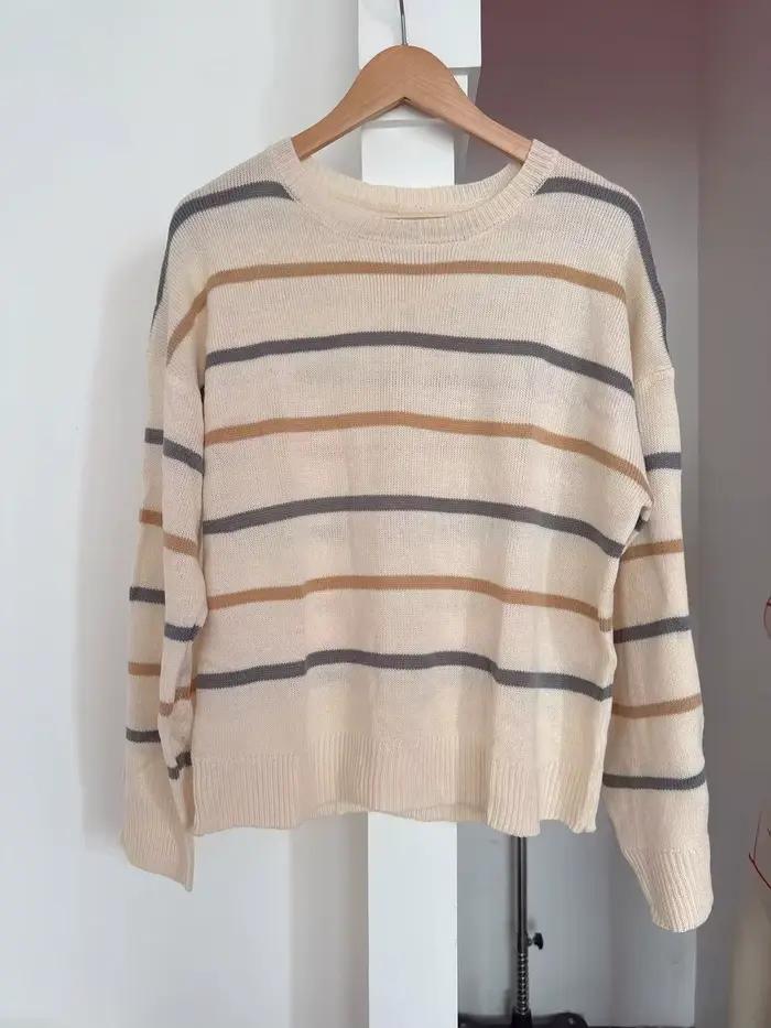 Pull ample à manches longues pour femmes