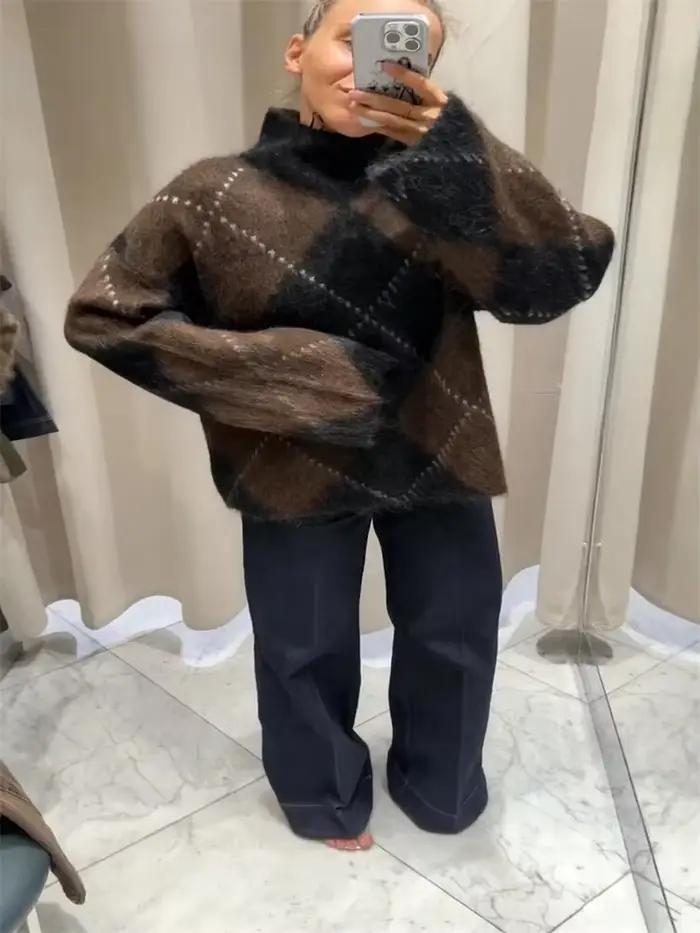 Pulls tricotés flou pour femmes