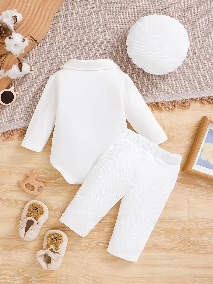 Ensemble de vêtements pour bébé garçon, faux gilet à deux manches longues, adapté pour être porté en automne et en hiver