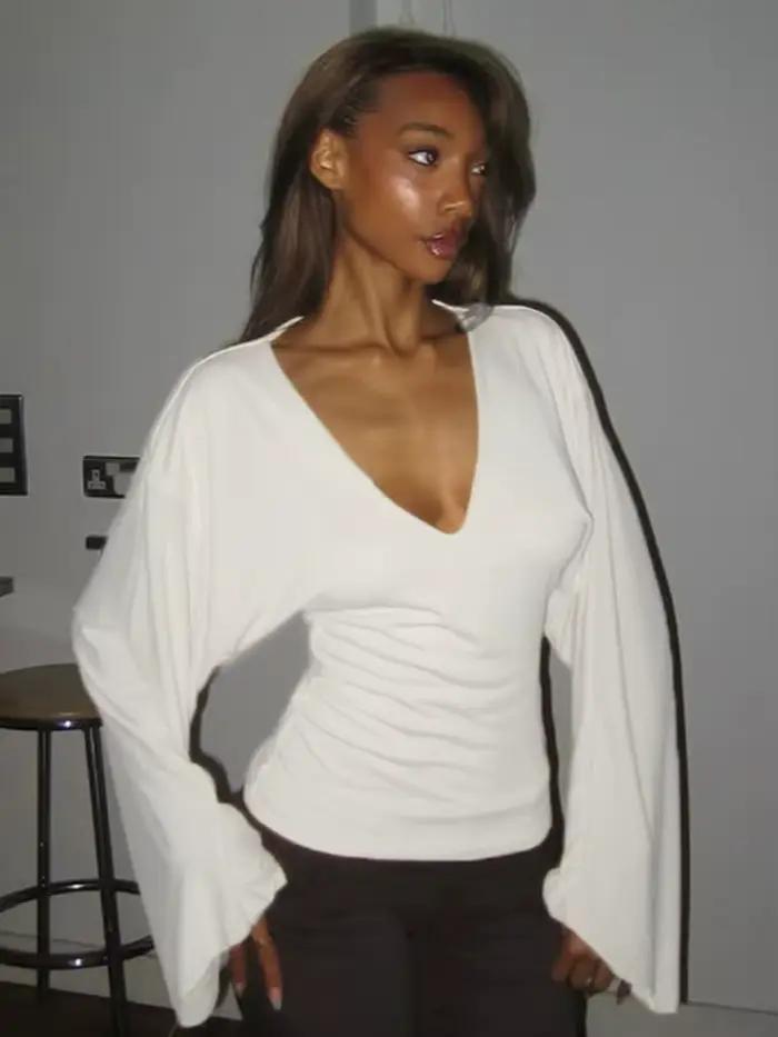 Batwing – t-shirt à manches longues pour femmes