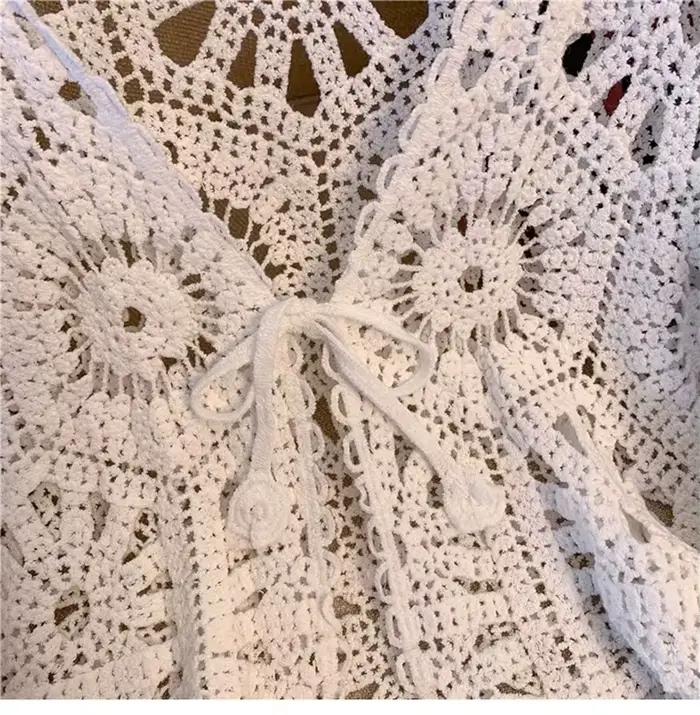 Haut en crochet à nouer
