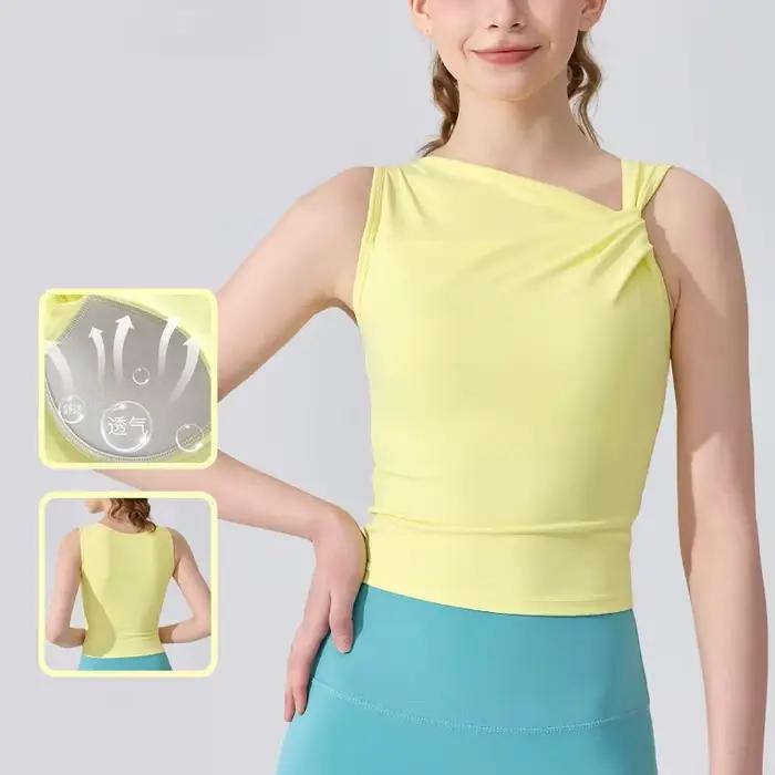 Gilet de yoga au design asymétrique pour femmes