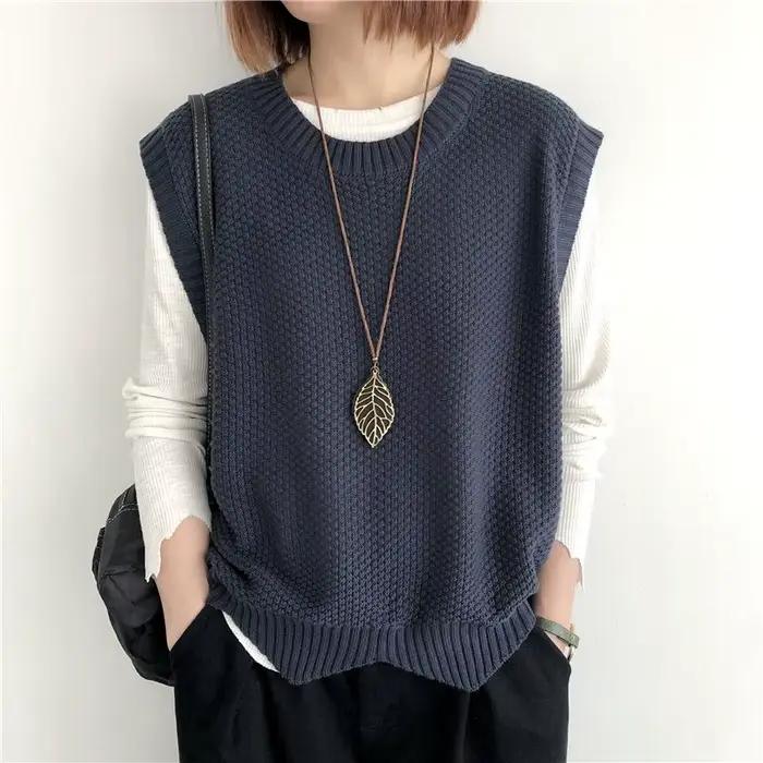 Gilets courts en tricot pour femmes