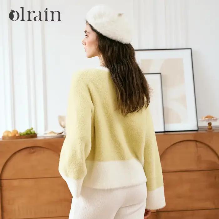 Pulls en tricot épissé pour femmes OLrain