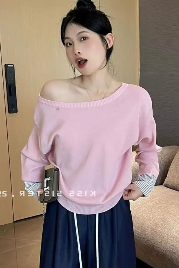 Faux pull deux pièces pour femmes