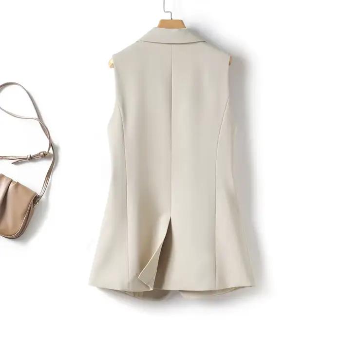 Gilet féminin élégant style costume veste de bureau printemps automne polyvalent amincissant dégageant une élégance occase spéciales femmes