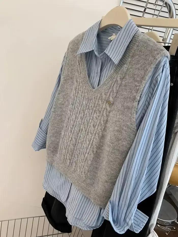 Pull à col en v pour femmes
