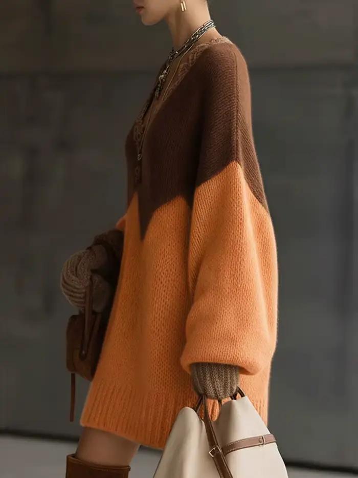 Robe pull en tricot pour femmes