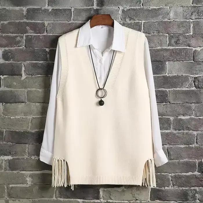 Gilet court à col en v pour femme