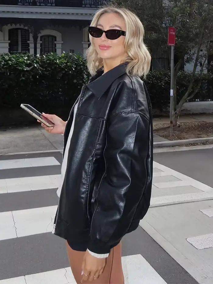 Vestes en Faux cuir pour femmes