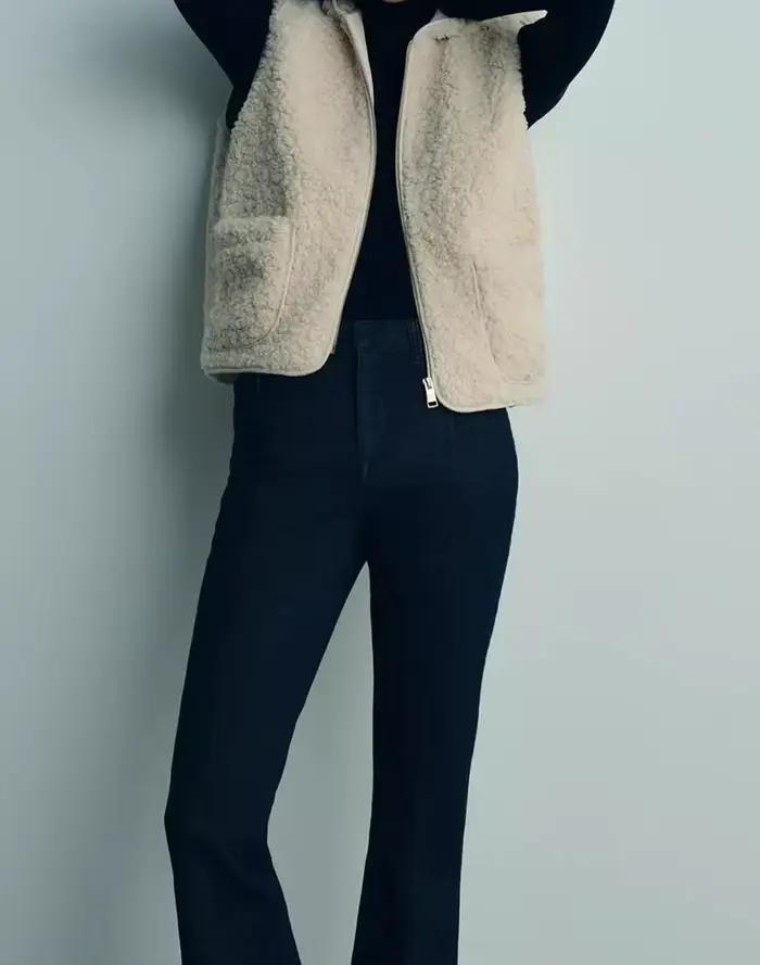 Gilet polaire à capuche pour femmes