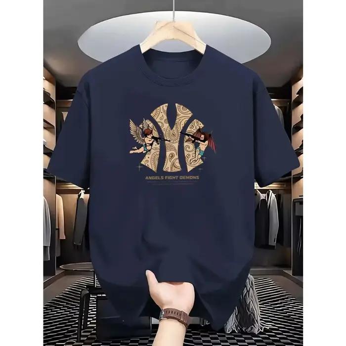 T-shirt de course à col rond pour hommes, haut fin avec lettres imprimées, séchage rapide, manches courtes, respirant, pour Fitness, printemps/été, nouvelle collection