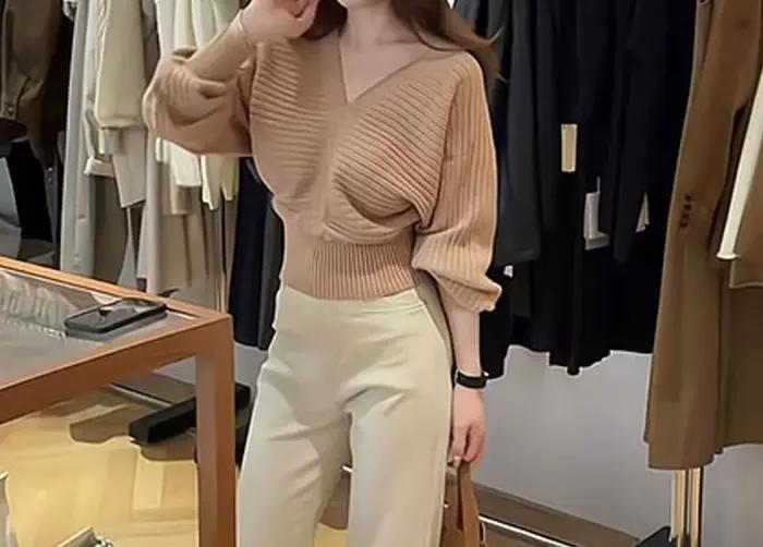 Pull à manches chauve-souris pour femme