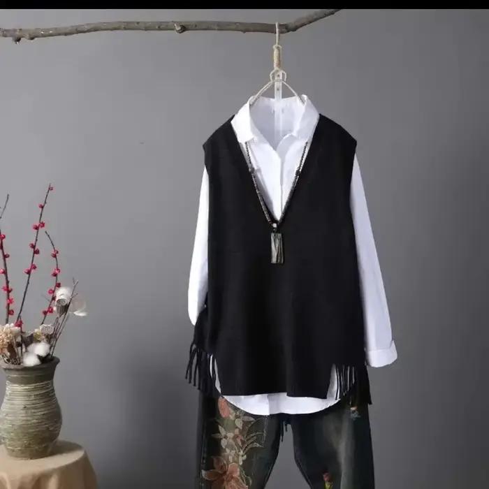 Gilet court à col en v pour femme
