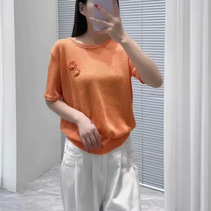 Pull tricoté à col rond pour femmes