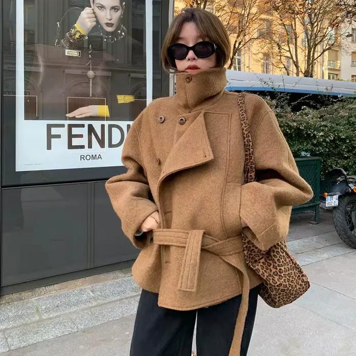 Manteau en laine à Double boutonnage