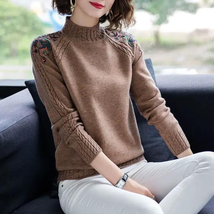 Pull Femme nouveau Vintage imprimé tricots