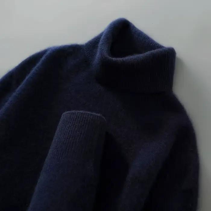 Pull à col haut 100% laine avec pull pour hommes