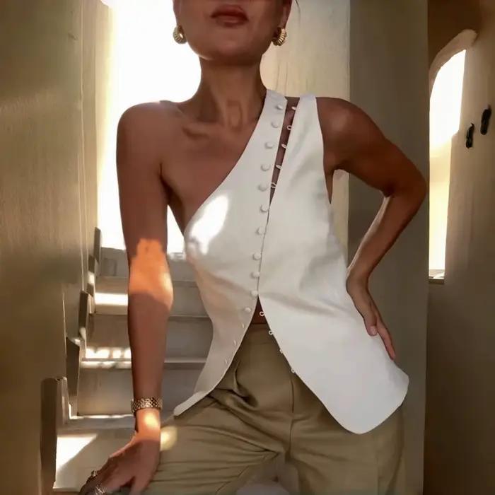Gilet sans manches au Design élégant pour femmes
