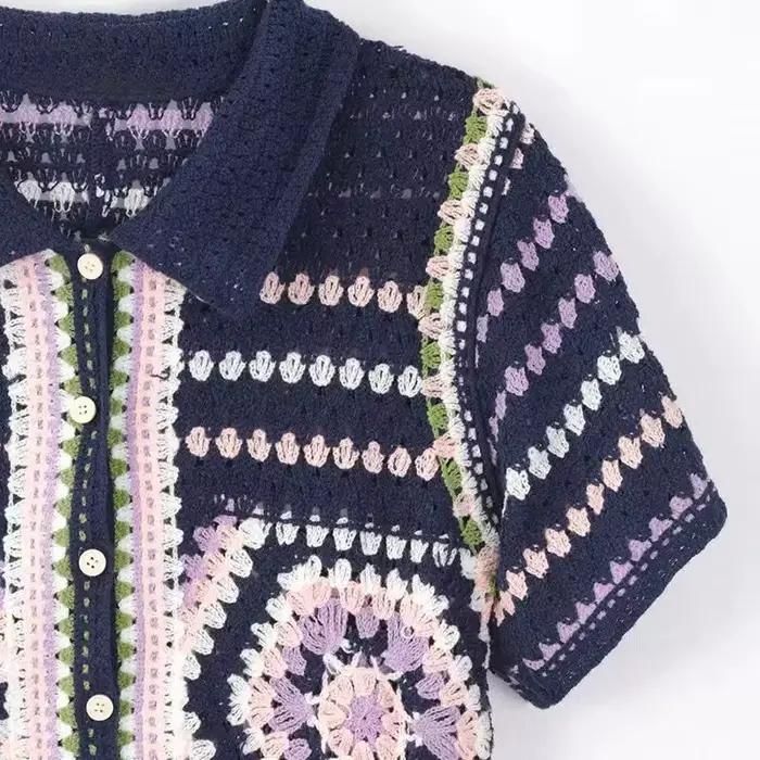 Cardigan en crochet pour femme