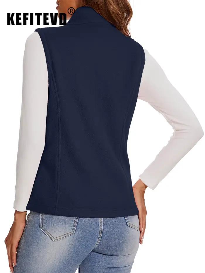 KEFITEVD Gilet doublé polaire pour femme