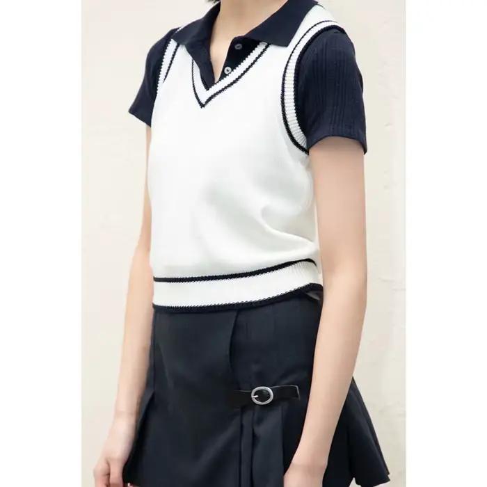 Gilet pull col V femme