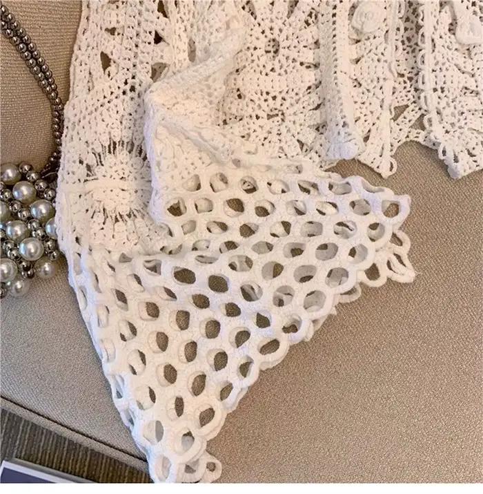 Haut en crochet à nouer