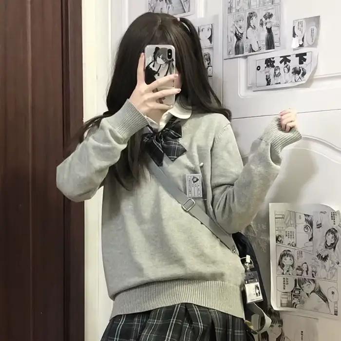 Pull en tricot fin à col en V pour femmes