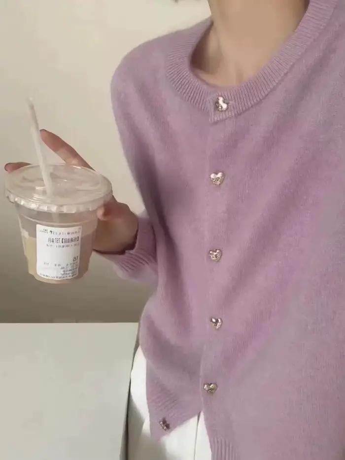 Cardigan tricoté en cachemire pour femme