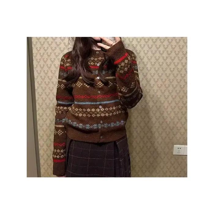 Design Sense – Cardigan en Jacquard pour femme